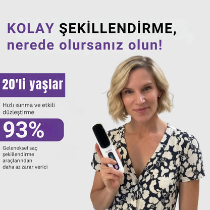 Belina GoSleek Pro - Kablosuz Düzleştirici Fırça