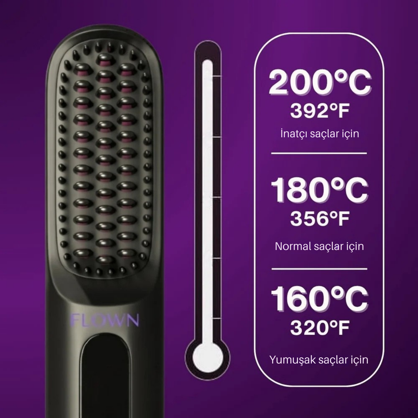 Belina GoSleek Pro - Kablosuz Düzleştirici Fırça