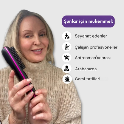 Belina GoSleek Pro - Kablosuz Düzleştirici Fırça