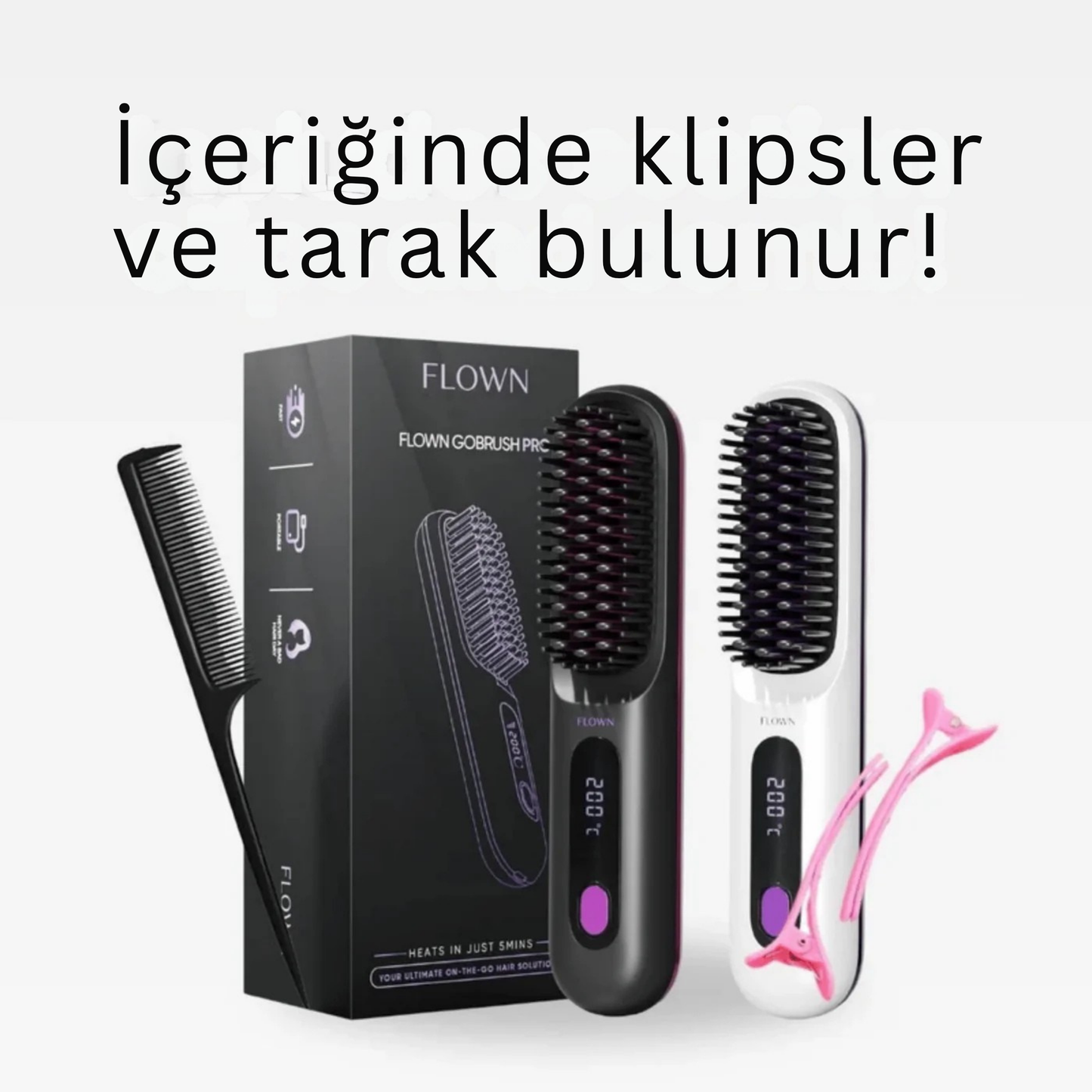 Belina GoSleek Pro - Kablosuz Düzleştirici Fırça