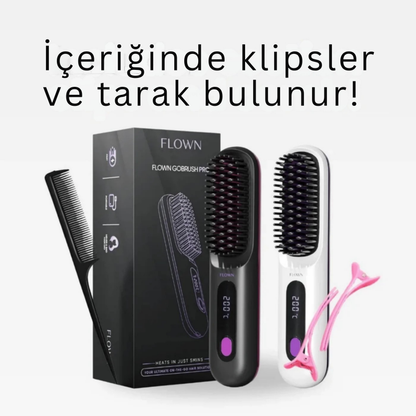 Belina GoSleek Pro - Kablosuz Düzleştirici Fırça